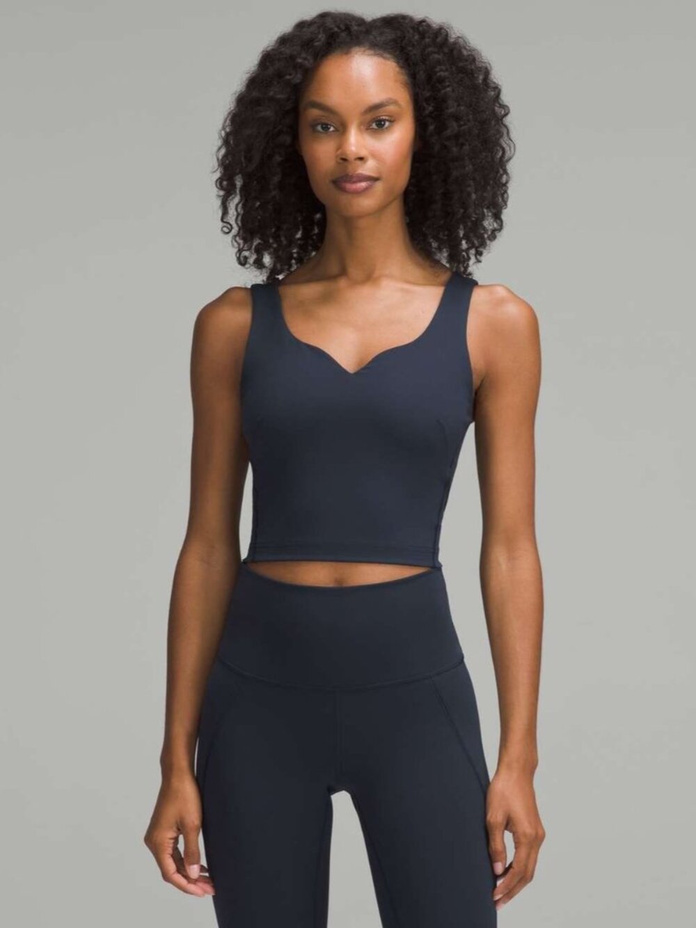Lululemon Sz 8 Wunder Train Sweetheart Tank Top Sports Bra W1ESTS  B/C Cup Blue